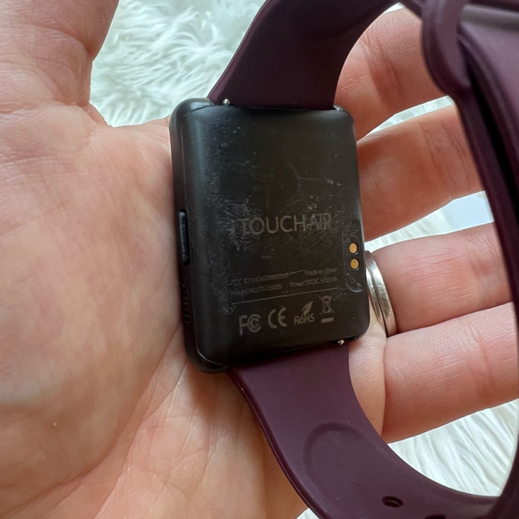 iTouch Air Smart Watch Android Wear Wearables Red Gunmetal Rubber Bluetooth 41mm - Picture 2 of 8